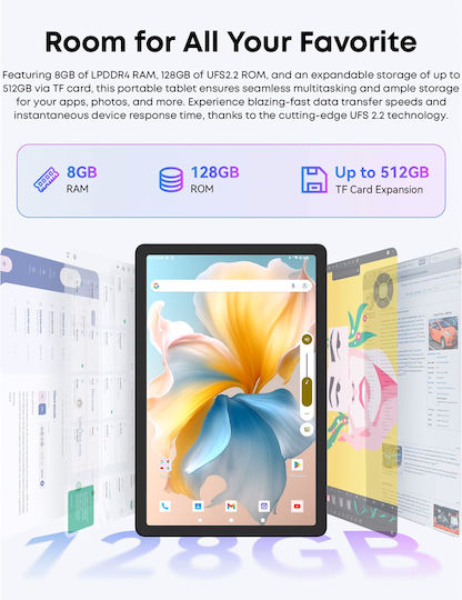 Chuwi AuPad 4G 10.95Inches Tablet (8GB/128GB) Gray