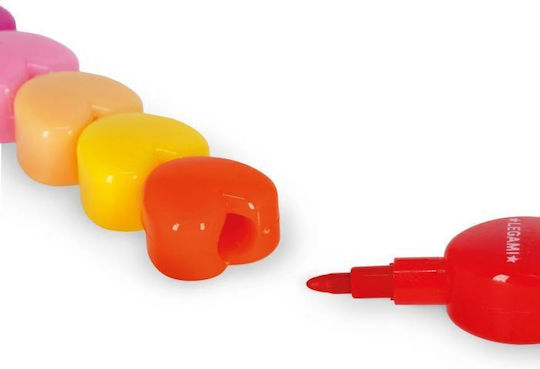 Legami Κηρομπογιές 12 Stackable Crayons Dream In Colour Hearts Stckit1