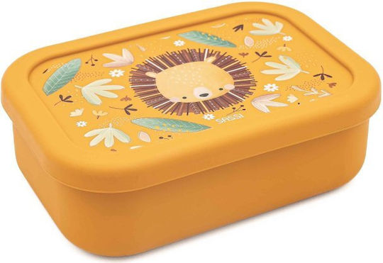 Sassi Junior Lion Lion Πλαστικό Παιδικό Δοχείο Φαγητού 0.7lt Πορτοκαλί 17.3 x 12εκ.