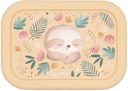 Sassi Junior Sloth Sloth Πλαστικό Παιδικό Δοχείο Φαγητού 0.7lt Πορτοκαλί 17.3 x 12εκ.