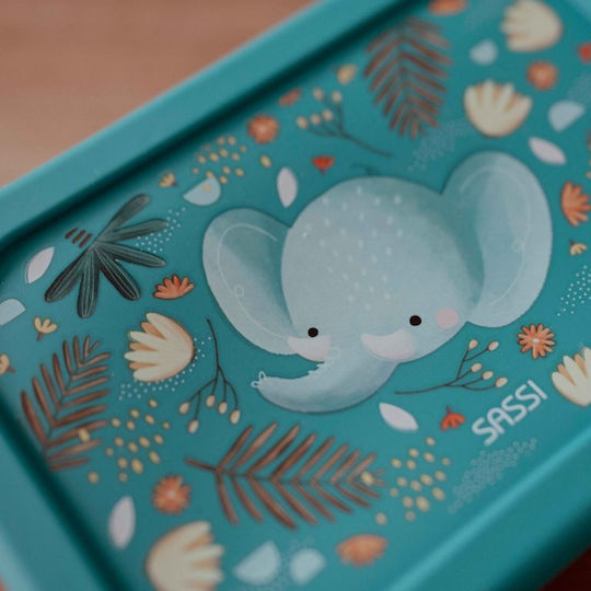 Sassi Junior Elephant Plastic Kids' Food Container 0.7lt Gray x 12cm