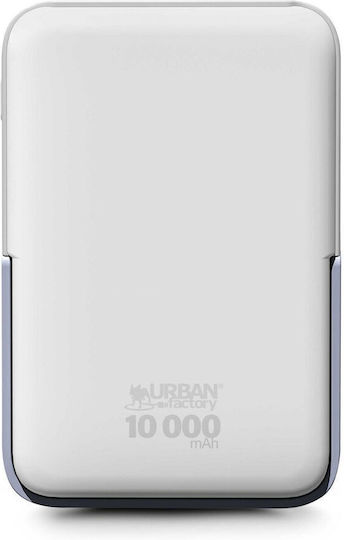 Urban Factory MagSafe Power Bank 10000mAh с USB-A порт и USB-C порт Бял