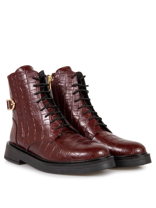 Labrini Cizme Burgundy LAB2631-BORDEAUX CROCCO