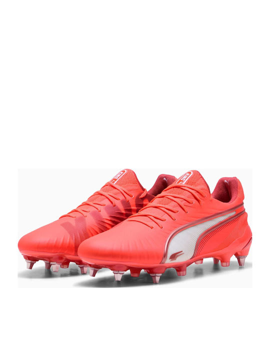 PUMA King Ultimate Football Shoes with Cleats Red