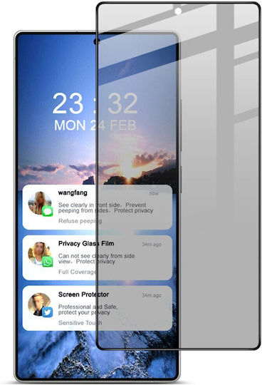 Privatsphäre Vollflächig gehärtetes Glas Schwarz (Galaxy S25 Ultra,Samsung S25 Ultra)