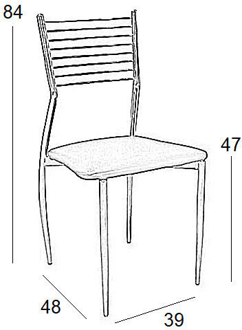 Καρέκλα Κουζίνας Evita 44x43x85εκ.