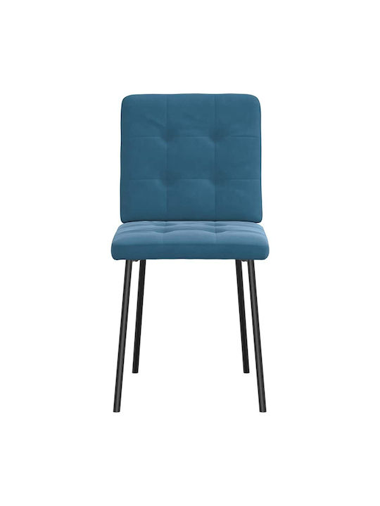Dining Room Velvet Chair Blue 45x54x83cm 2pcs