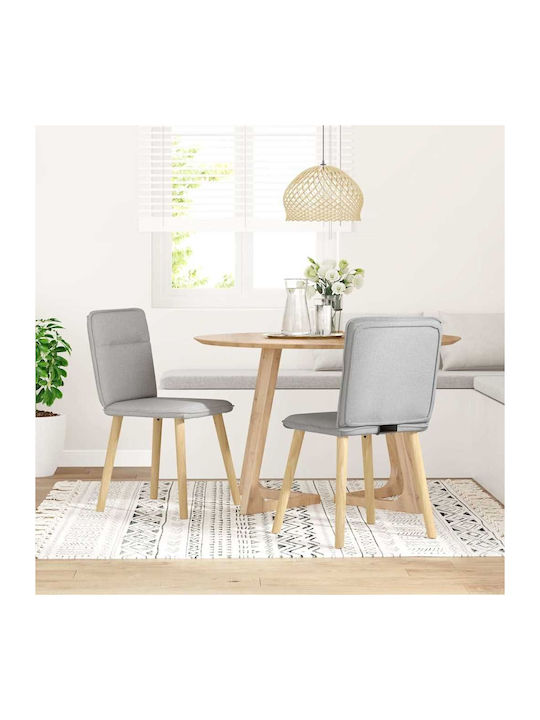 Dining Room Fabric Chair Grey 45x54x86cm 2pcs