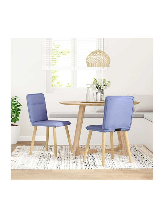 Dining Room Fabric Chair Blue 45x54x86cm 2pcs