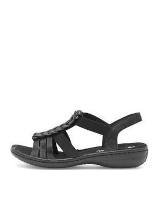 Women's Flat Sandals Anatomic in Black Color