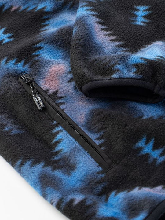 Cardigan Fleece pentru Bărbați Albastru