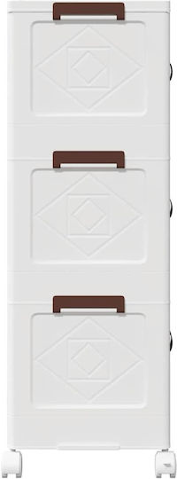 vidaXL Plastic Cutie de Depozitare cu Capac Alb 48.5x29.5x86cm 1buc