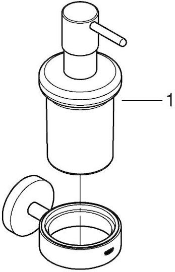 Grohe Essentials Επιτοίχιο Dispenser Μεταλλικό Ασημί Γυαλιστερό 160ml