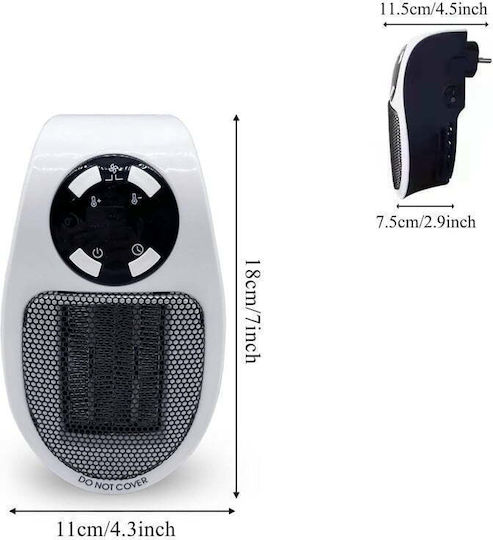Keramik Heizlüfter Boden Weiß 500W