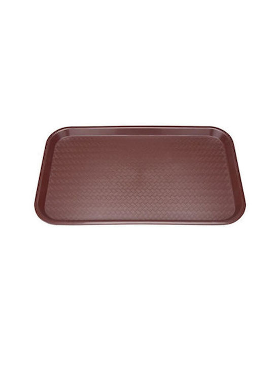 Dianomiki Rectangular Serving Tray with Handles in Brown Color 40x30cm 1pcs