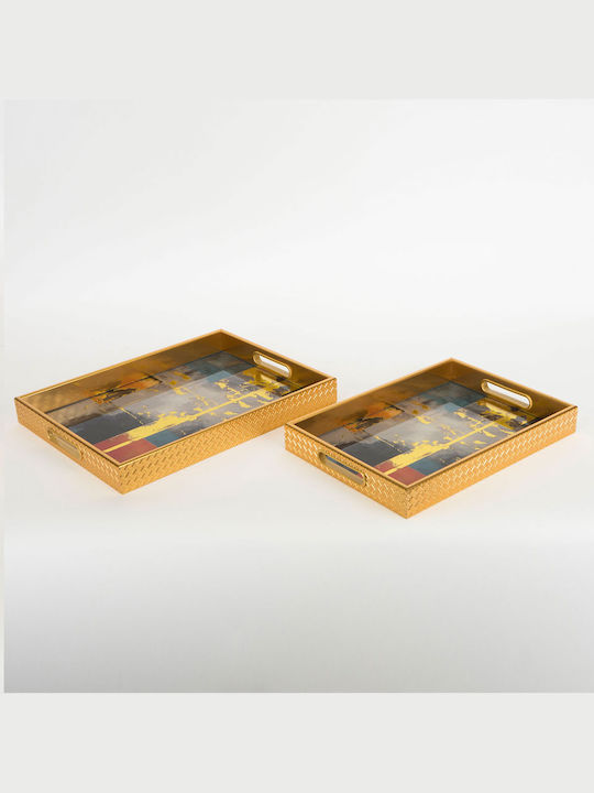 Πλαστικός Δίσκος Σερβιρίσματος 40x30x4.5cm 2τμχ