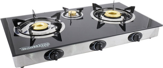 Bormann Elite BLG8500 Countertop Gas Burner Triple Black