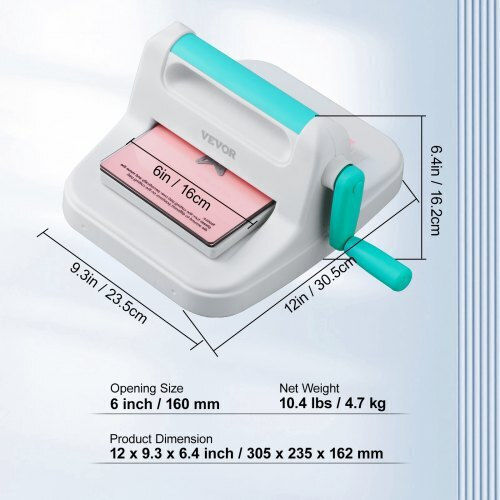 Vevor 6" Manuelle Schneide- und Prägegerät für Bastelarbeiten & Scrapbooking Mqjsd6fts94nqz89kv0