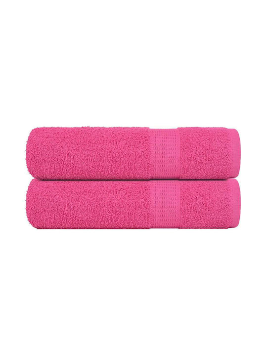 vidaXL Σετ Πετσέτες Μπάνιου 2τμχ Ροζ Βάρους 360gr/m²