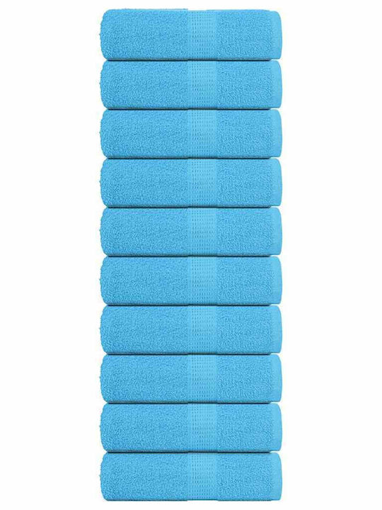 vidaXL vidaXL Badetücher Lätzchen 30x30cm Blau 10 Stück Gewicht 360g/m²