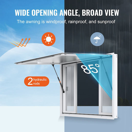 Vevor 48" L x 36" W Concession Stand Serving Window Food Truck Service Awning