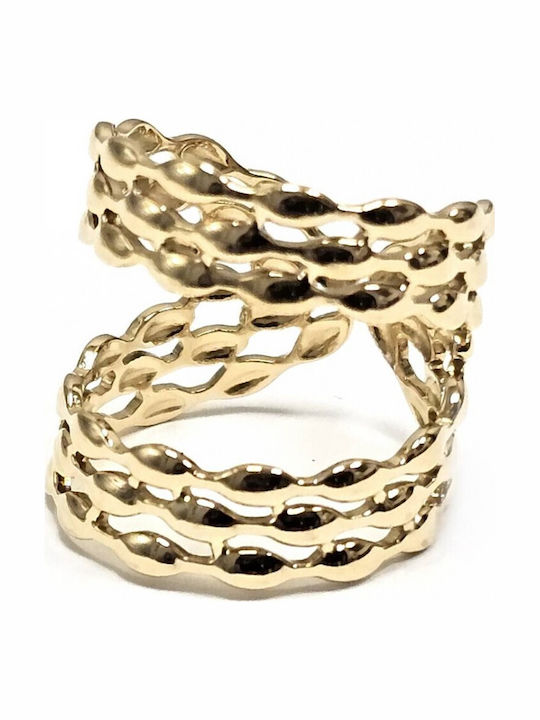 Karma Gifts Women's Steel Gold Plated Ring
