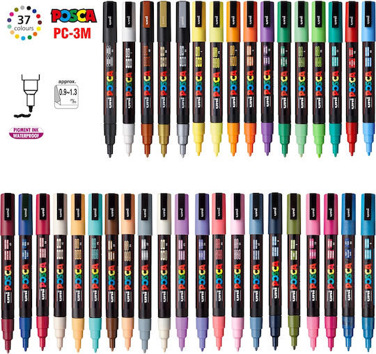 Posca Μαρκαδόρος Σχεδίου Silver