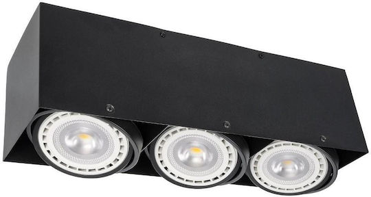 GloboStar Triple Spot with Socket GU10 in Black Color