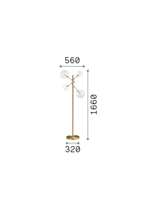 Ideal Lux Φωτιστικό Δαπέδου Υ166εκ.