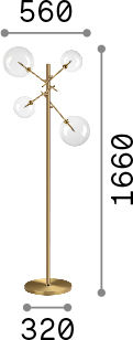 Ideal Lux Φωτιστικό Δαπέδου Υ166xΜ56εκ. με Ντουί για Λαμπτήρα G4 Ασημί