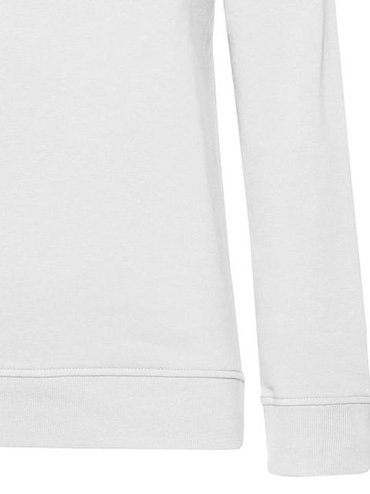 B&C Women's Long Sleeve Promotional Sweatshirt White