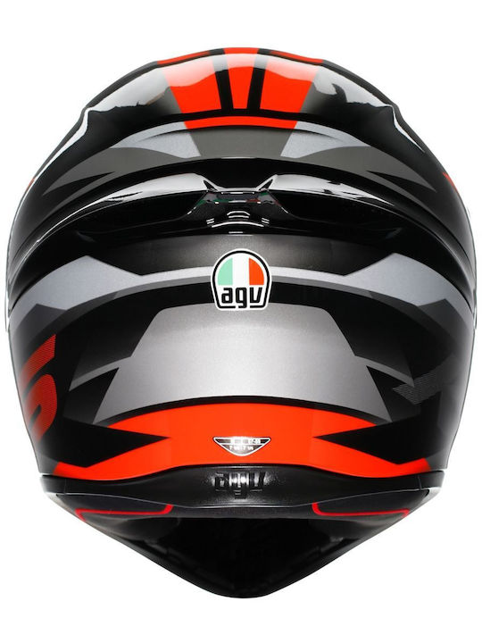 AGV K1 S Black / Grey / Red Motorcycle Helmet Full Face ECE 22.06 1500gr