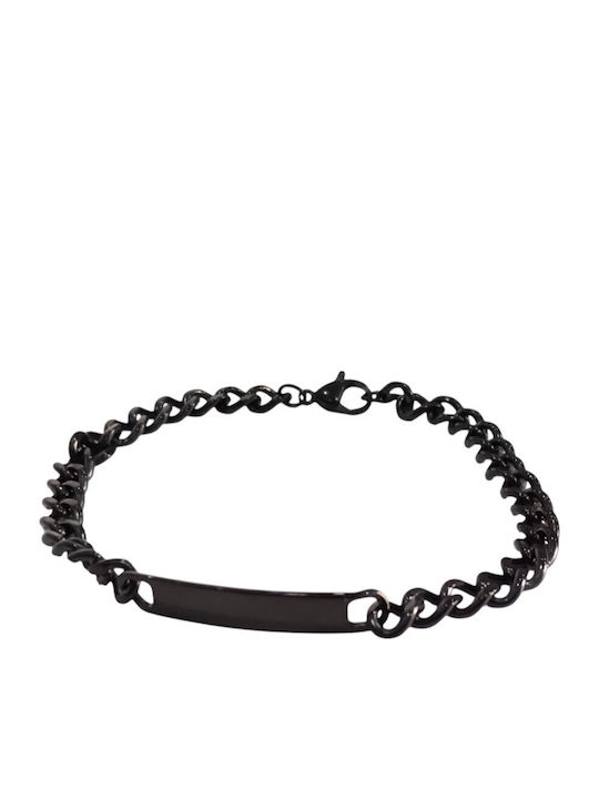 Kalliopi Silver Ανδρικό Βραχιόλι Ταυτότητα από Ανοξείδωτο Ατσάλι 21cm