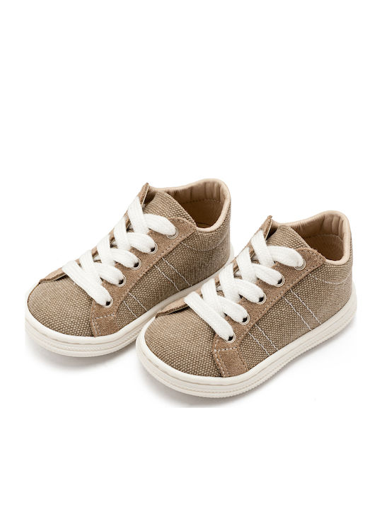 Babywalker Βαπτιστικά Υφασμάτινα Sneakers Καφέ