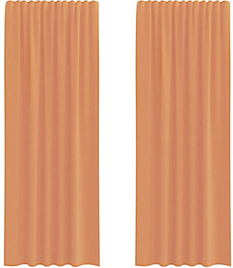 vidaXL Perdele Cu Coafură Portocalii 140x260cm vidaXL Perdele Cu Coafură Portocalii 140x260cm