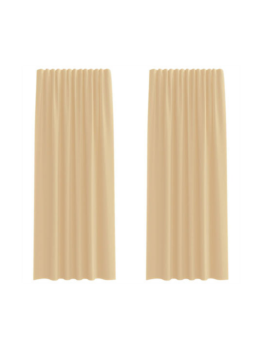 vidaXL Curtain Window with Pencil Pleat Beige 140x245cm