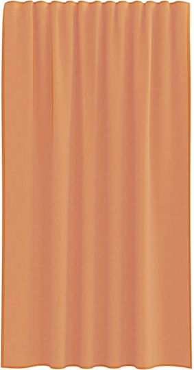 vidaXL Set Vorhänge Fenster mit Obere Registerkarte Voile Orange 140x175cm