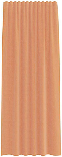 vidaXL Set Vorhänge mit Tunnel Voile Orange 140x225cm