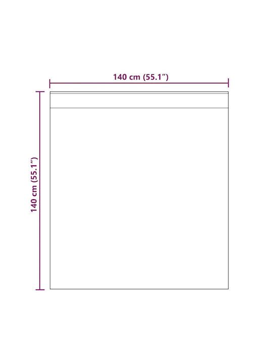 vidaXL Σετ Κουρτίνες Παραθύρου με Τρέσα Μπεζ 140x140εκ.