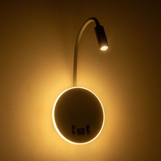 GloboStar Μονό LED Θερμό Λευκό Σποτ σε Γκρι Χρώμα