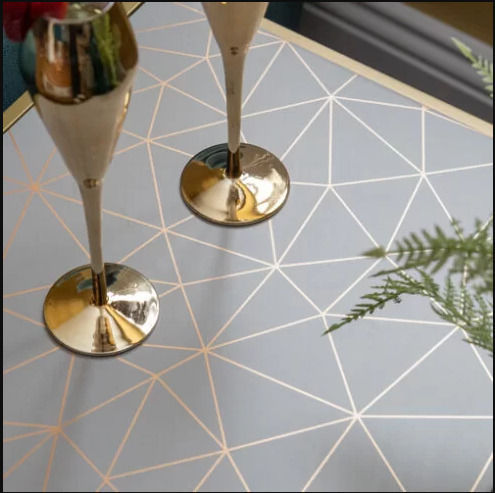 Декоративно фолио за мебели с линеен дизайн Tico Gold 3468193m 67.50cm X 2m