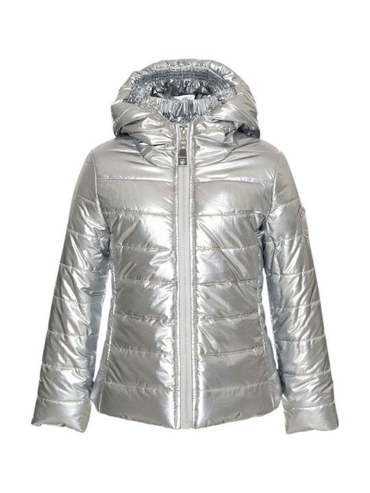 Kids' Casual Jacket Short with Hood Silver