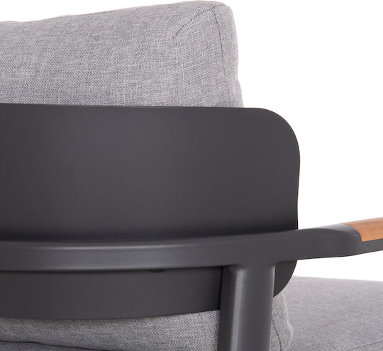 Set Mobilier Exterior Elara 4 Piese Gri Cu Perne