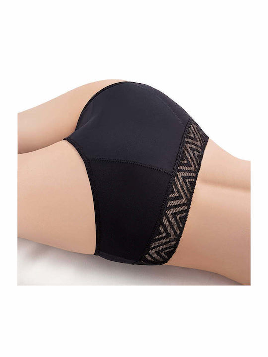 Damen-Slip Menstruell Schwarz