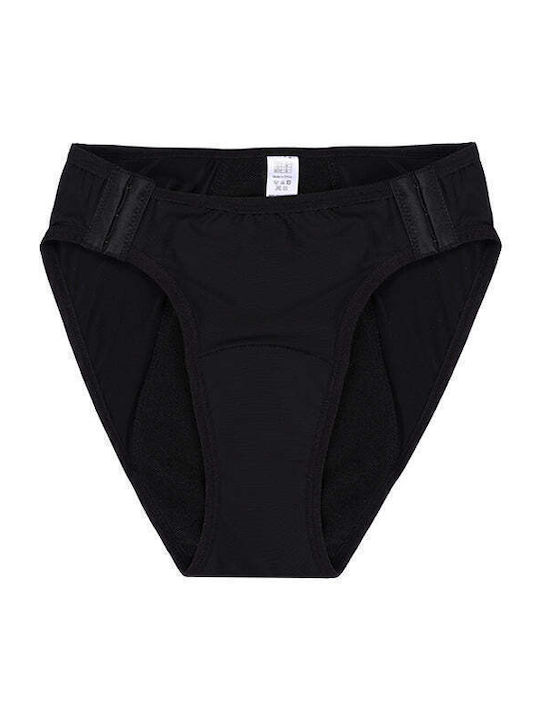 Damen-Slip Menstruell Schwarz