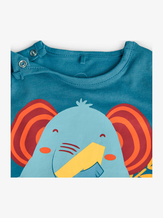 Boboli Baby Bodysuit Short-Sleeved Ocean