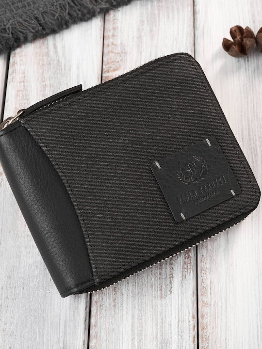 Set Leather Men's Wallet with RFID Black