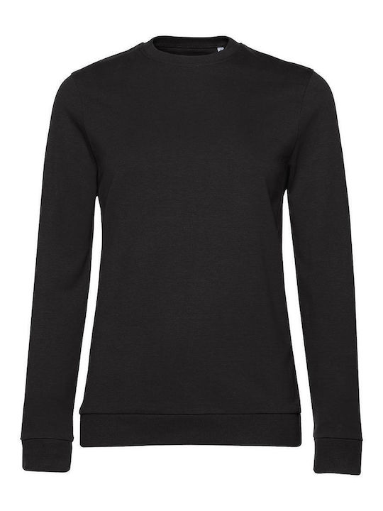 B&C Women's Long Sleeve Promotional Sweatshirt Black