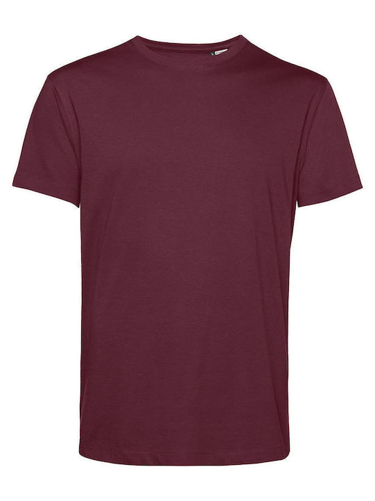 B&C E150 Ανδρικό Διαφημιστικό T-shirt Κοντομάνικο Burgundy