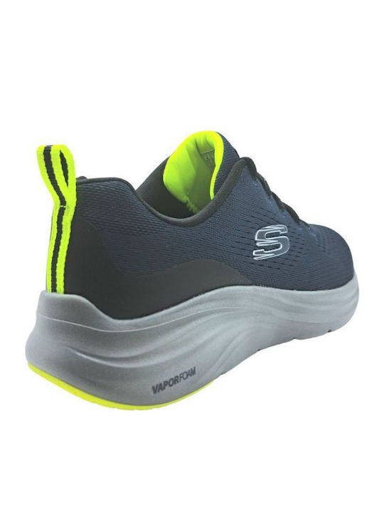 Skechers Vapor Foam Kids Sports Shoes Running with Laces Navy Blue
